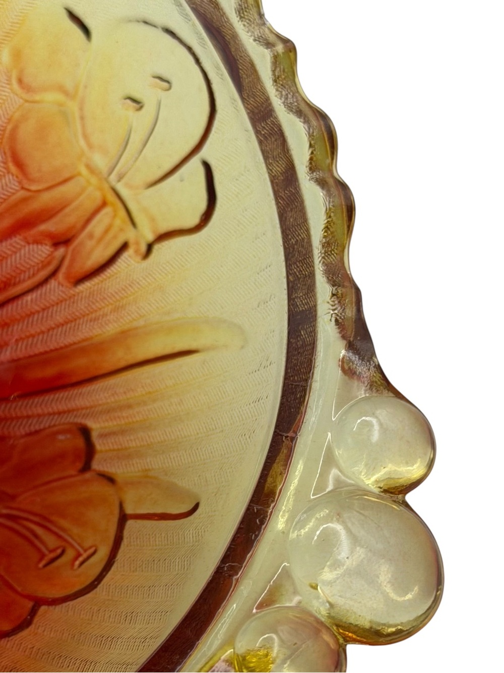 Vintage Jeannette Glass Company Iris and Herringbone Pattern Footed Candy Dish - Picture 4 of 11